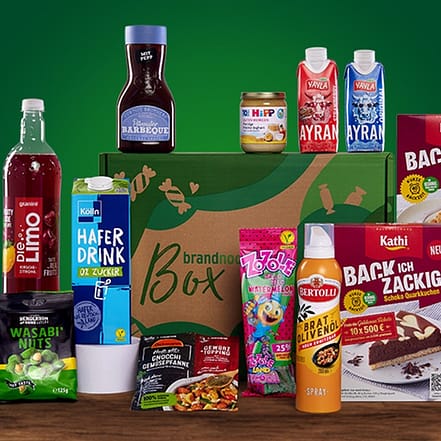 Monatlich brandnooz- “”Classic Box”” mit zwischen 11-15 Markenprodukten National Deal OXGE.com Special Offers, Deals & Discounts in Germany