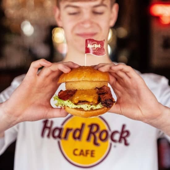 Hard Rock Cafe München: Genieße einen köstlichen Burger! at Hard Rock Cafe Munich, Munich, Germany