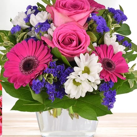 Blumenstrauß oder Blumen-Gesteck mit Schokolade, Piccolo und Grußkarte National Deal OXGE.com Special Offers, Deals & Discounts in Germany