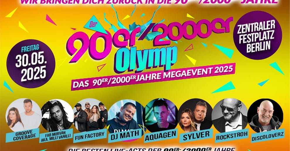 90er / 2000er Olymp 2025: Bis zu 10 Tickets am Fr. 30.05.25 um 18 Uhr Bremen OXGE.com Special Offers, Deals & Discounts in Germany