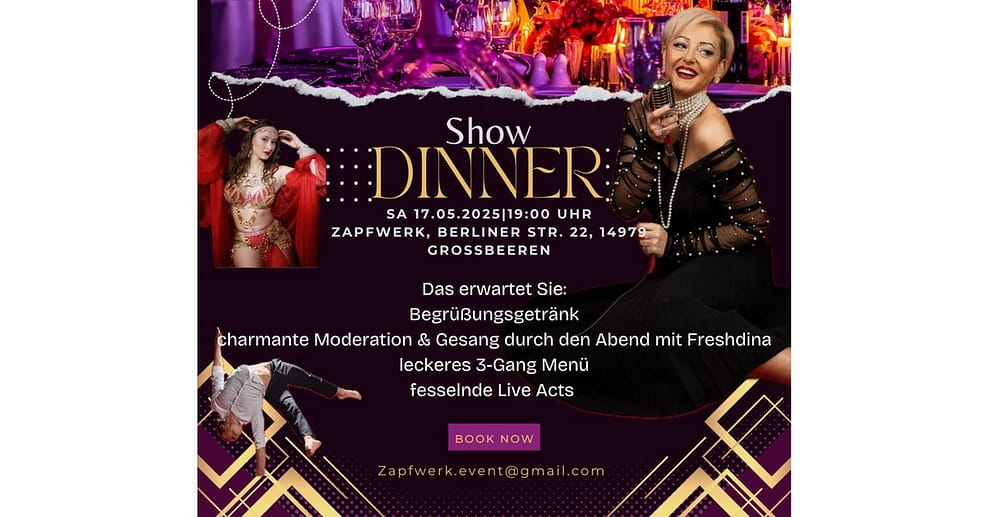 Ticket: Faszinierendes Show Dinner inkl. 3-Gänge-Menü, Show & Getränk Berlin OXGE.com Special Offers, Deals & Discounts in Germany