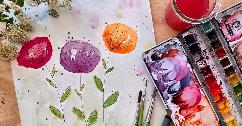 Video-Malkurs „Blumen Aquarell“ National Deal OXGE.com Special Offers, Deals & Discounts in Germany